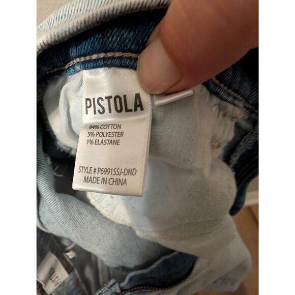 Pistola Womens Charlie High Rise Straight Jeans Size 27 Blue Button Fly - Picture 10 of 11